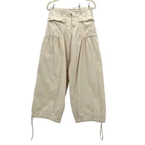 We The Free Free People NWOT Baggy Lotus Jeans Size 28 Almond Milk Color - Picture 5 of 13